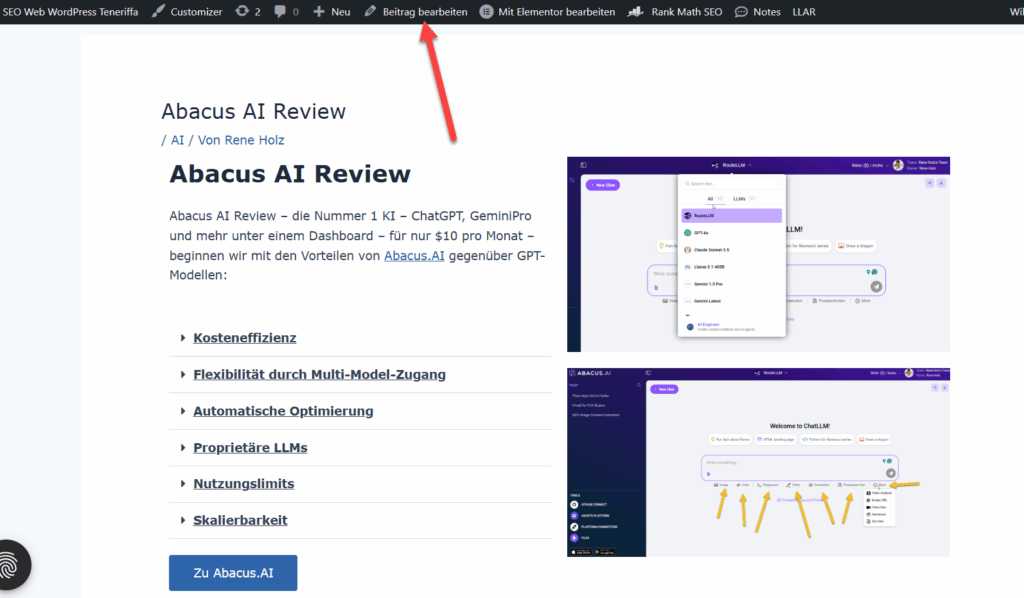 wordpress-beitrag-bearbeiten